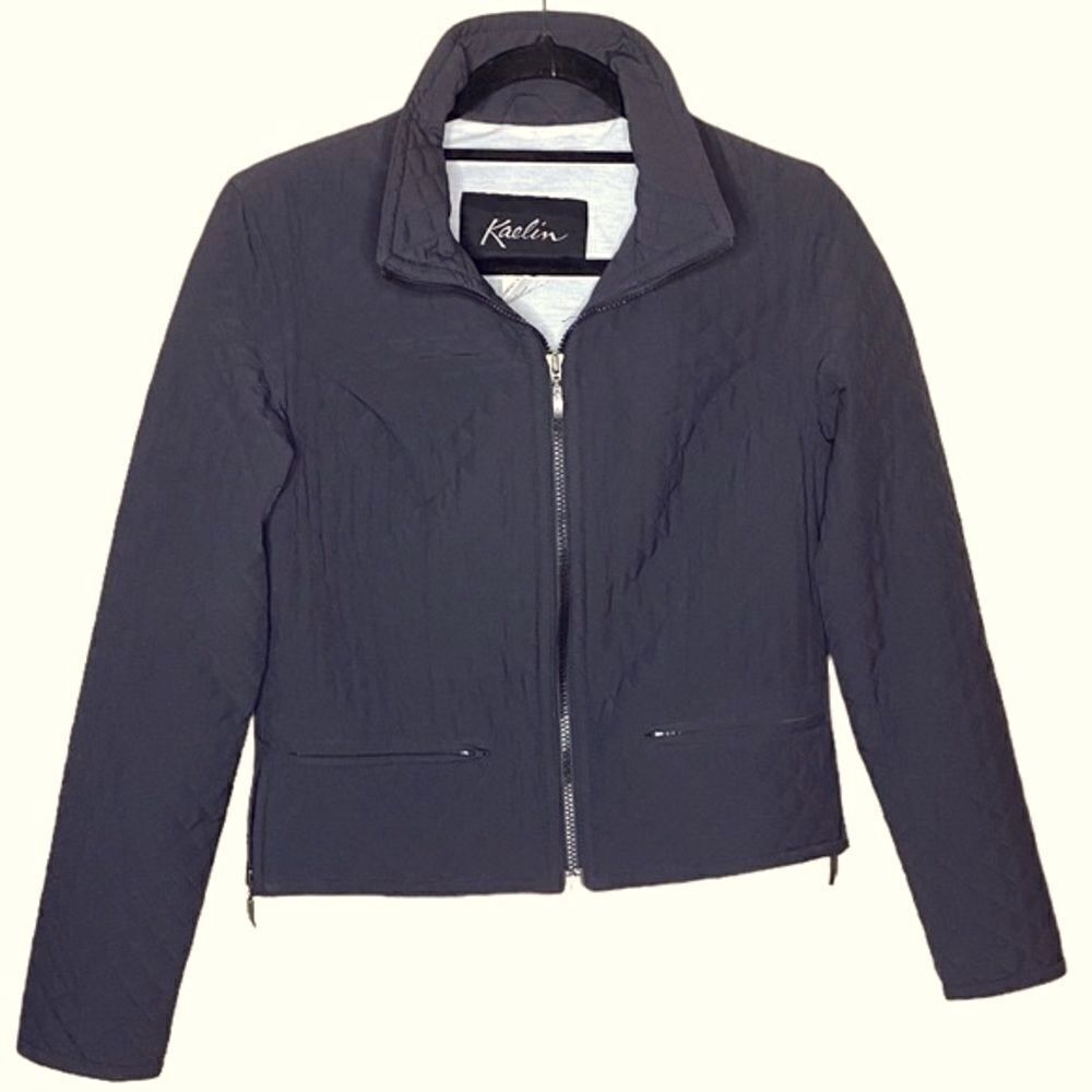 Kaelin Wm’s Sz Sm Black Lightweight Lined Full Zip Quilted Bomber Jacket